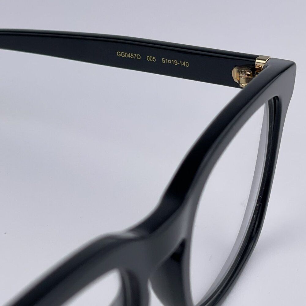 SALE! NEW GUCCI WEB GG0457O 005 Black Gold Square Women Eyeglasses - Picture 7 of 10